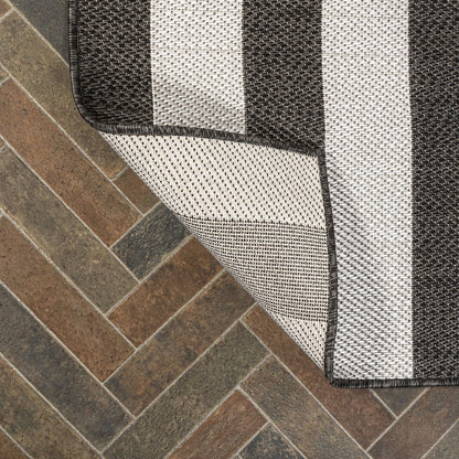 Negril Two Tone Wide Stripe Indoor/Outdoor Area Rug