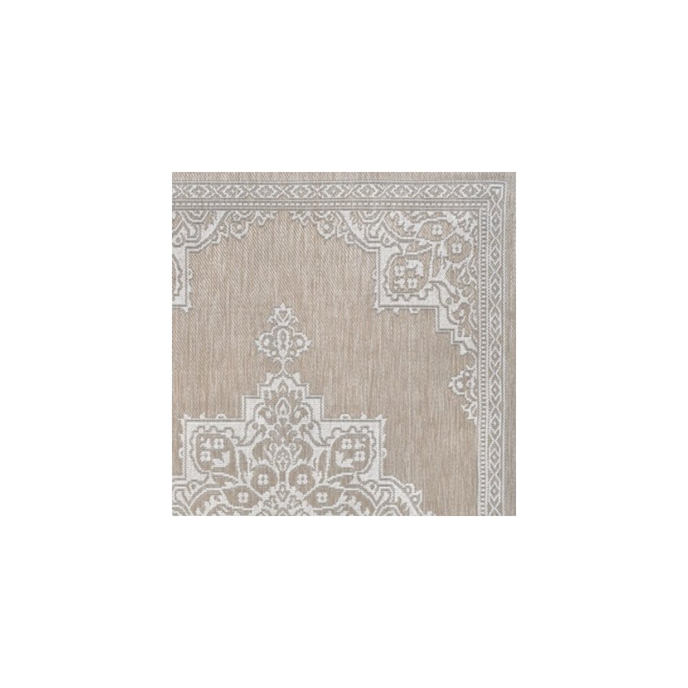 Arden Vintage Casual Medallion Beige/Cream 4 ft. x 6 ft. Indoor/Outdoor Area Rug