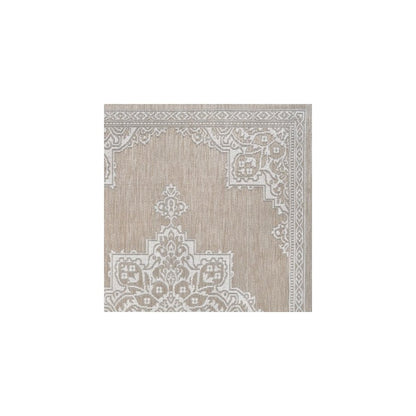 Arden Vintage Casual Medallion Beige/Cream 4 ft. x 6 ft. Indoor/Outdoor Area Rug