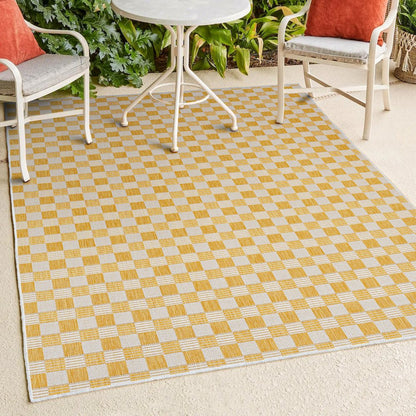 Aimee Traditional Cottage Checkerboard Indoor/Outdoor Area Rug