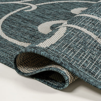 Maribel Traditional Classic All-Over Scroll Indoor/Outdoor Area Rug