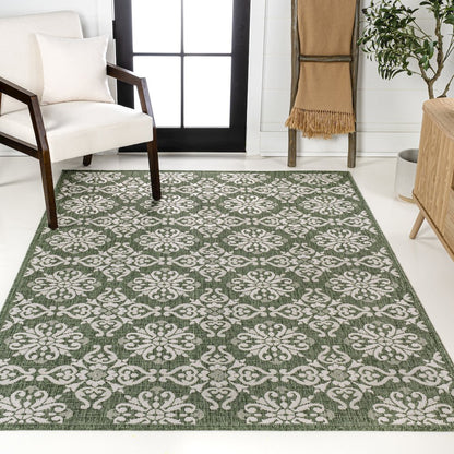 Maribel Traditional Classic All-Over Scroll Indoor/Outdoor Area Rug