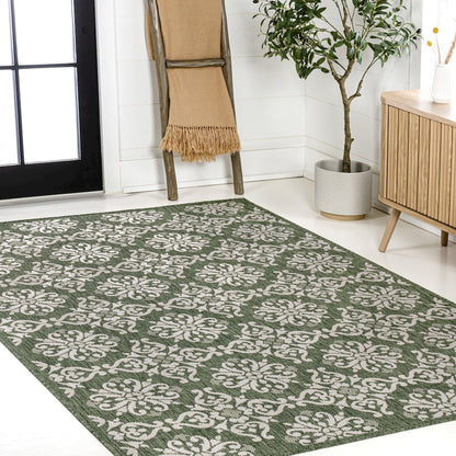 Maribel Traditional Classic All-Over Scroll Indoor/Outdoor Area Rug