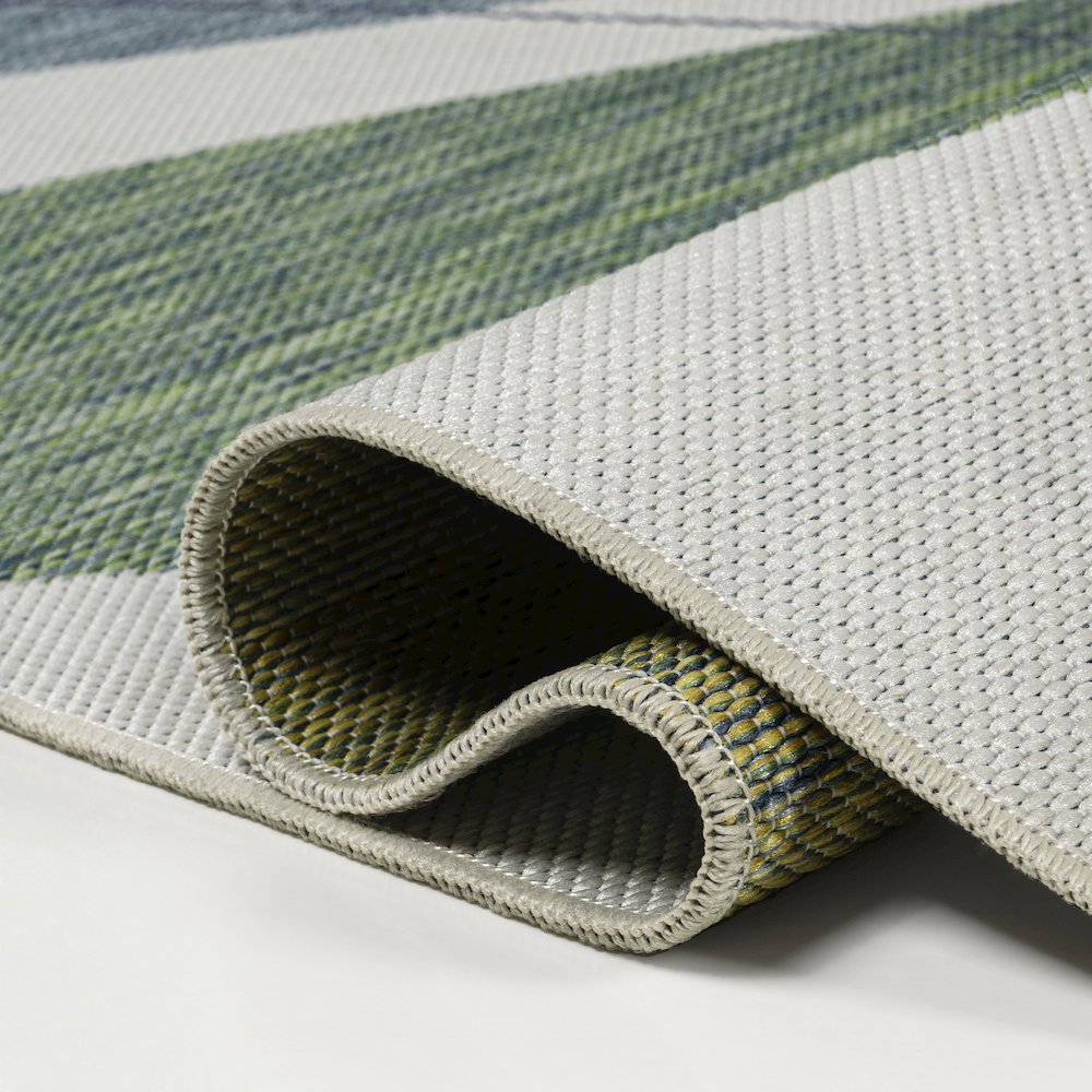 Palm Leaf Green/Cream 5 ft. x 8 ft. Indoor/Outdoor Area Rug
