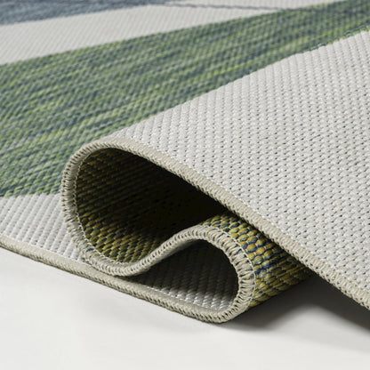 Palm Leaf Green/Cream 5 ft. x 8 ft. Indoor/Outdoor Area Rug