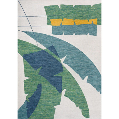 Palm Leaf Green/Cream 5 ft. x 8 ft. Indoor/Outdoor Area Rug
