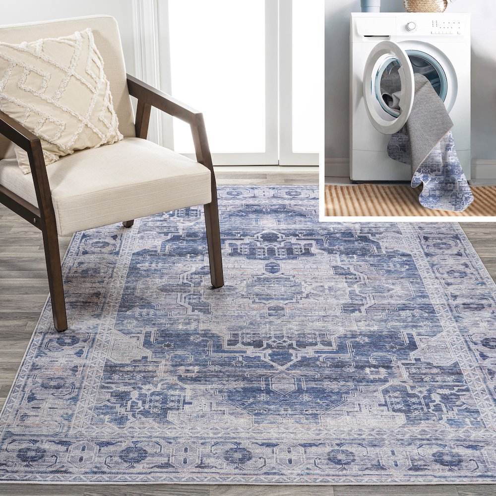 Alanya Ornate Medallion Washable Indoor/Outdoor Area Rug
