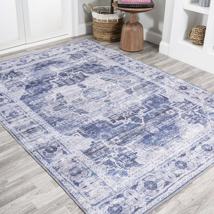 Alanya Ornate Medallion Washable Indoor/Outdoor Area Rug