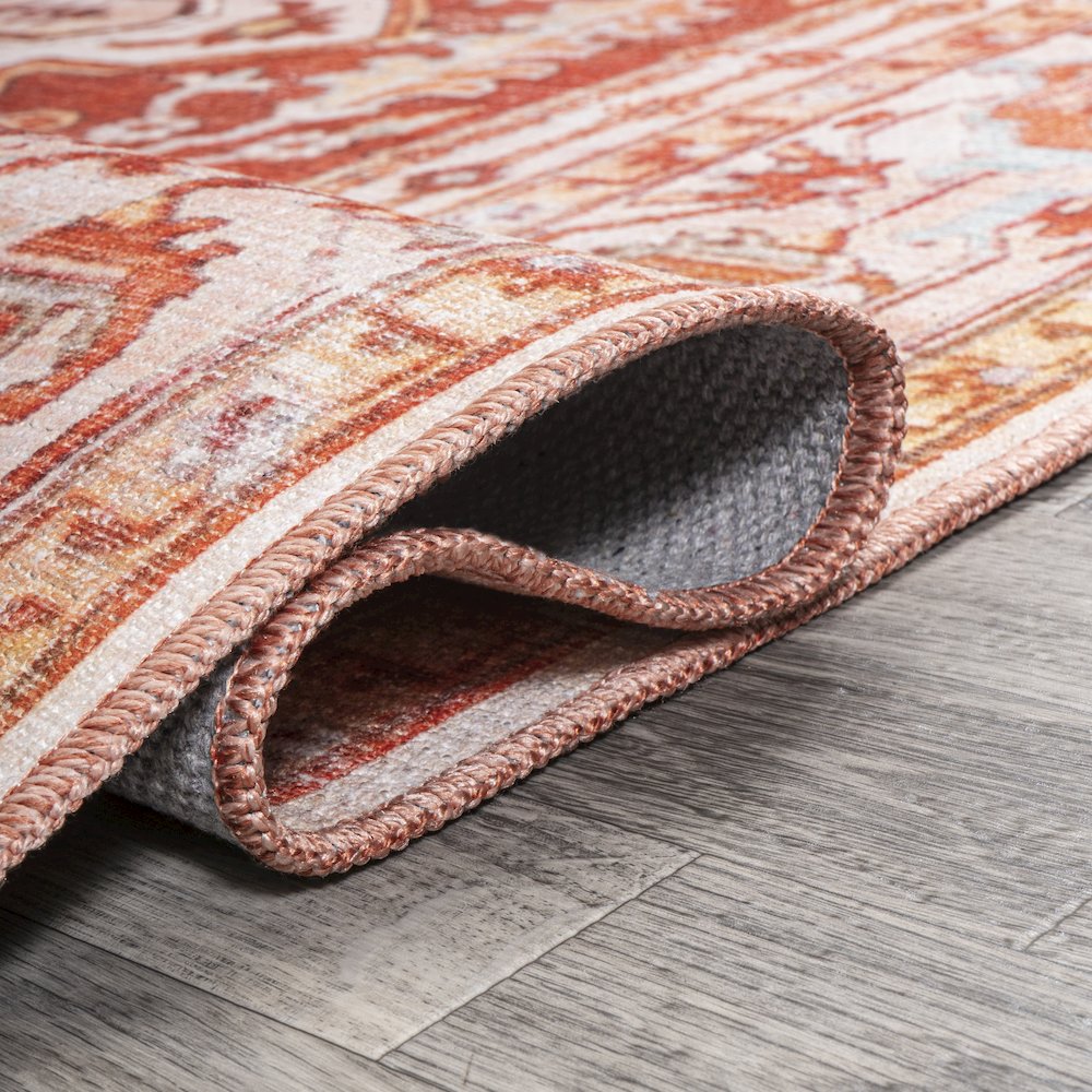 Asa Ornate Medallion Washable Indoor/Outdoor Area Rug
