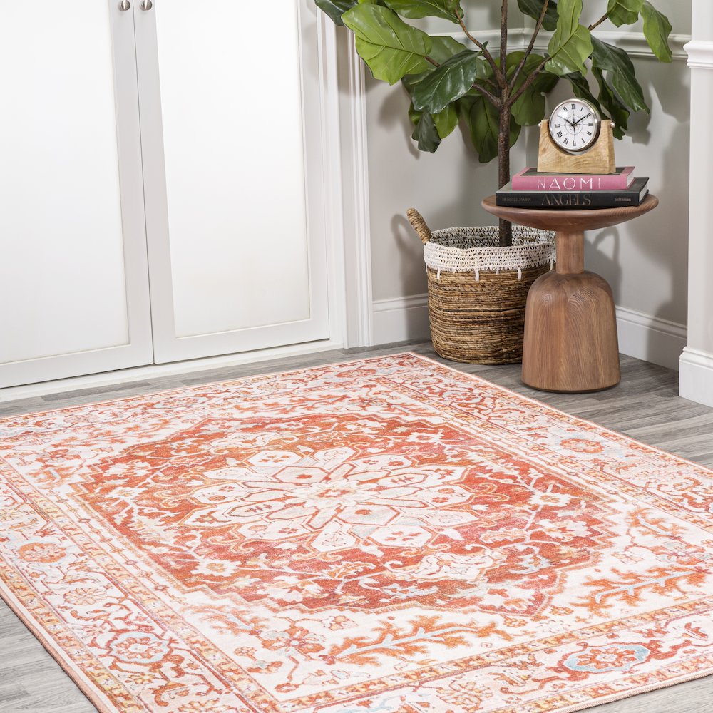 Asa Ornate Medallion Washable Indoor/Outdoor Area Rug