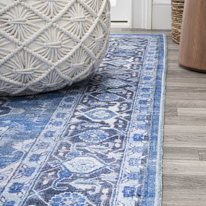 Maris Ornate Medallion Washable Indoor/Outdoor Area Rug
