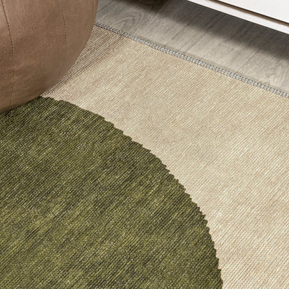 Cirkel Minimalist Geometric Dot Machine Washable Area Rug