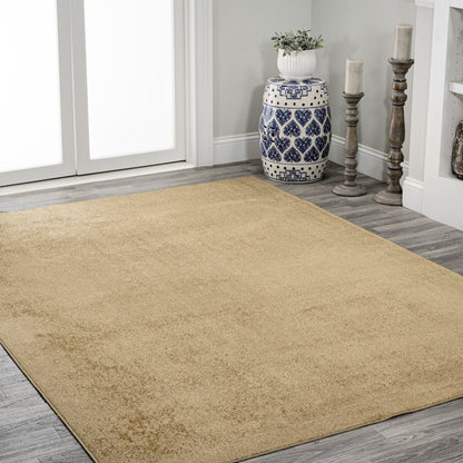Twyla Classic Solid Low-Pile Machine-Washable Area Rug