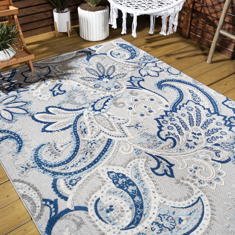 Gordes Paisley High-Low Indoor/Outdoor Area Rug