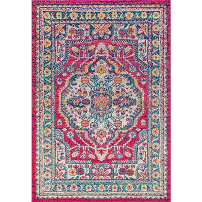 Kristina Bohemian Flair Boho Vintage Medallion Area Rug