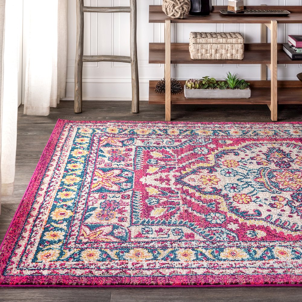 Kristina Bohemian Flair Boho Vintage Medallion Area Rug