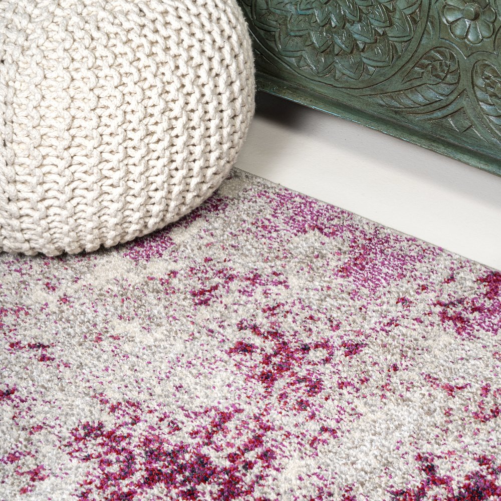 Contemporary Pop Modern Abstract Vintage Faded Area Rug