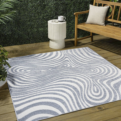 Maribo High-Low Abstract Groovy Striped  Indoor/Outdoor  Rug