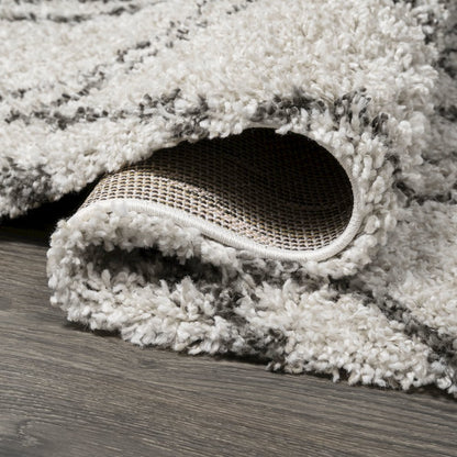 Soller Diamond Trellis Shag Area Rug