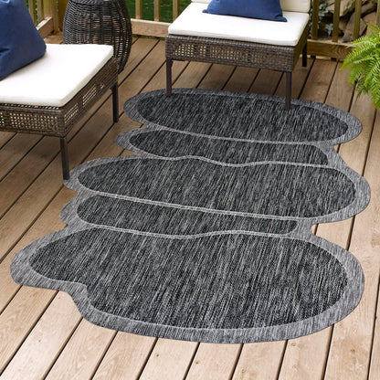 Jasper Modern Rustic AbstractIndoor/Outdoor Shaped  Rug