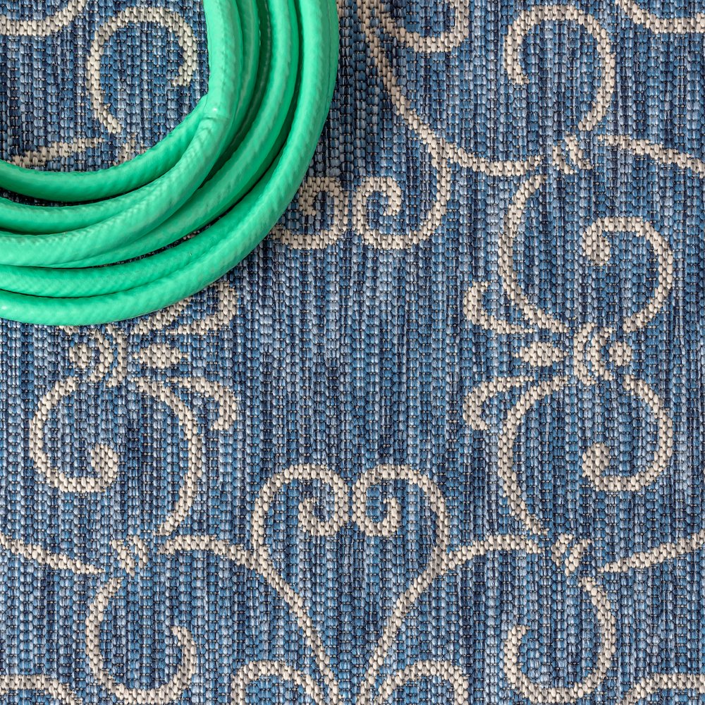 Charleston Vintage Filigree Textured Weave Indoor/Outdoor Area Rug
