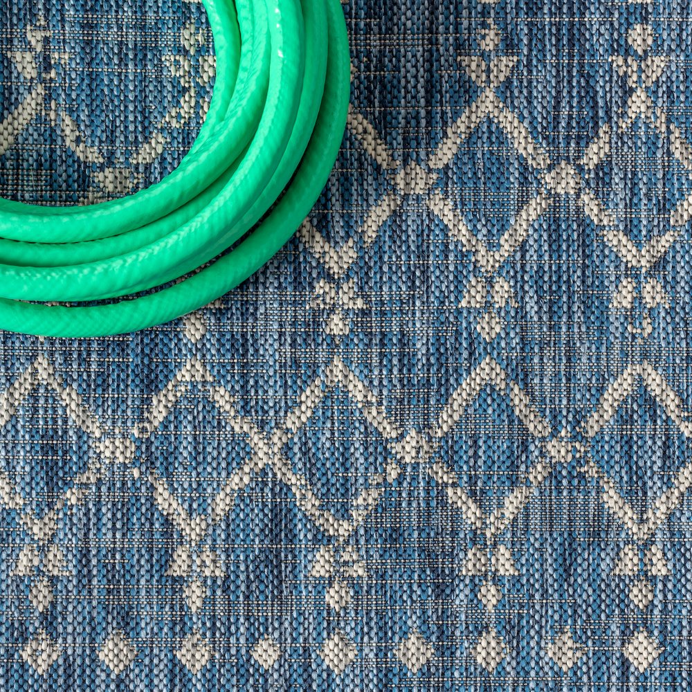 Ourika Moroccan Geometric Textured Weave Indoor/Outdoor Area Rug