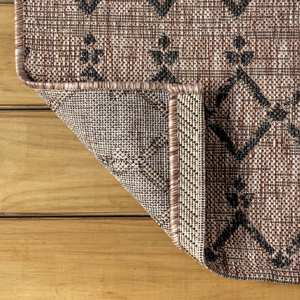 Ourika Moroccan Geometric Textured Weave Indoor/Outdoor Area Rug