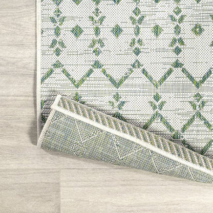 Ourika Moroccan Geometric Textured Weave Indoor/Outdoor Area Rug