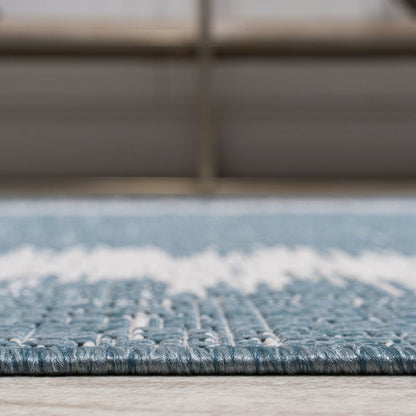 Scandi Minimalist Border Indoor/Outdoor Area Rug
