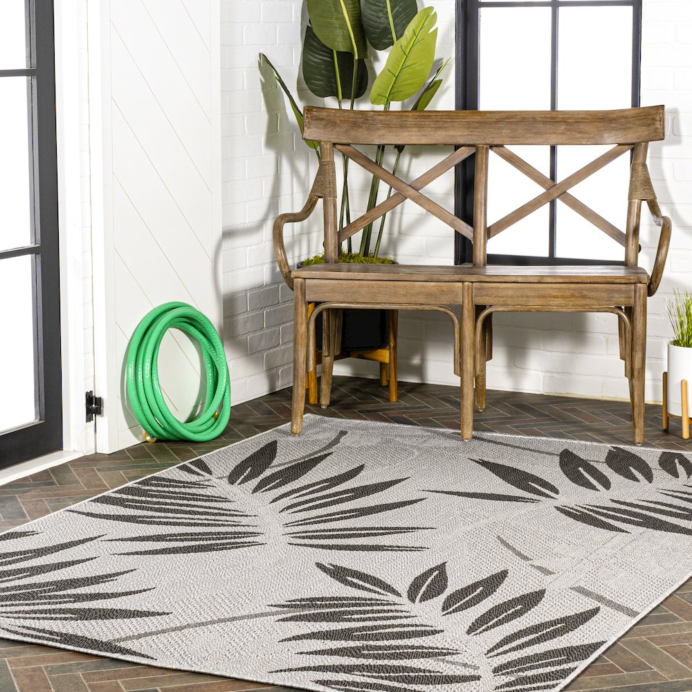 Havana Tropical Palm Leaf Indoor/Outdoor Area Rug
