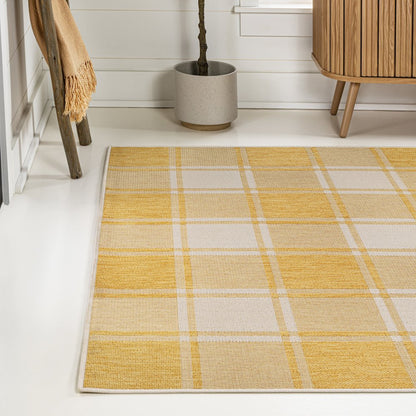 Sabine Traditional Farmhouse Bold Gingham Indoor/Outdoor Area Rug