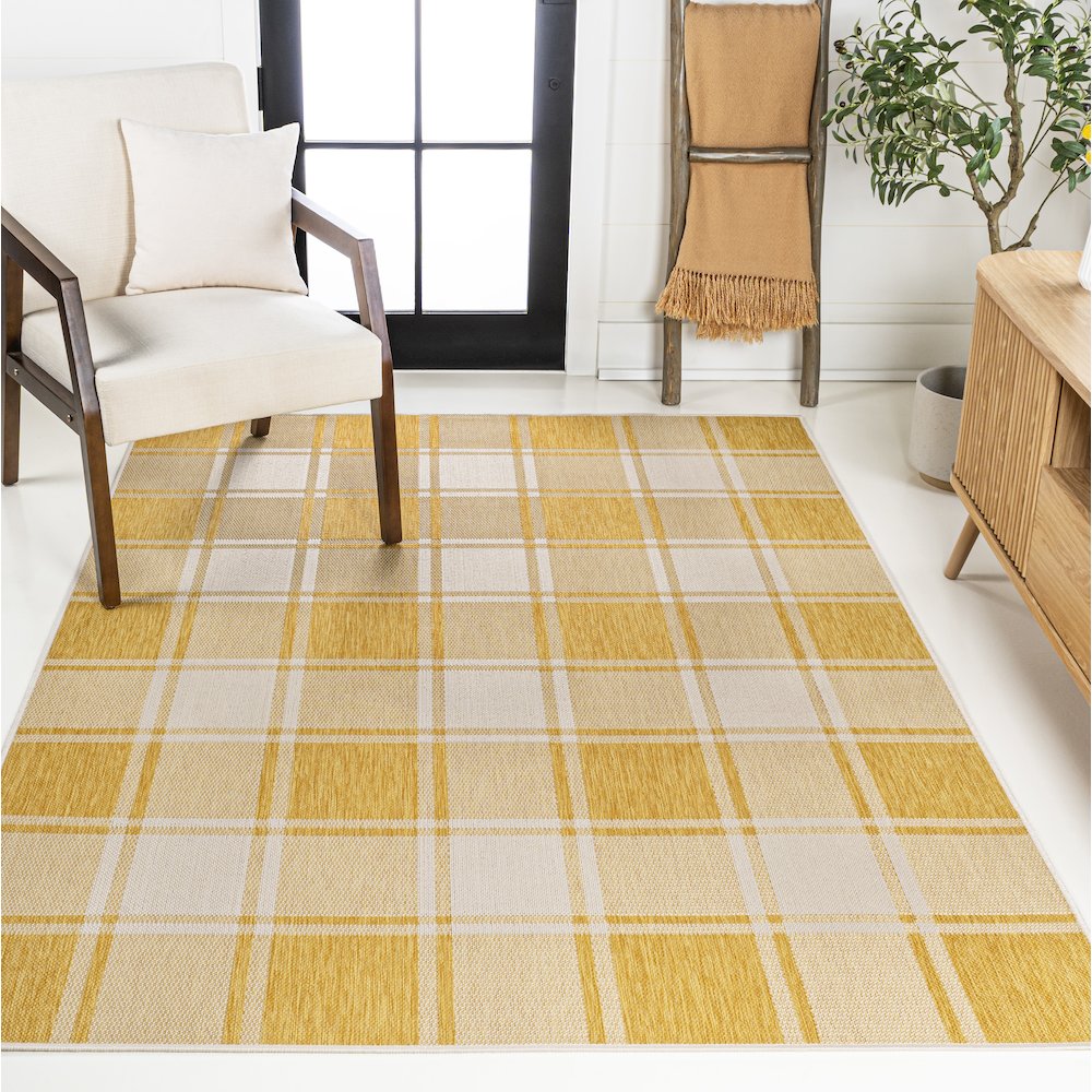 Sabine Traditional Farmhouse Bold Gingham Indoor/Outdoor Area Rug