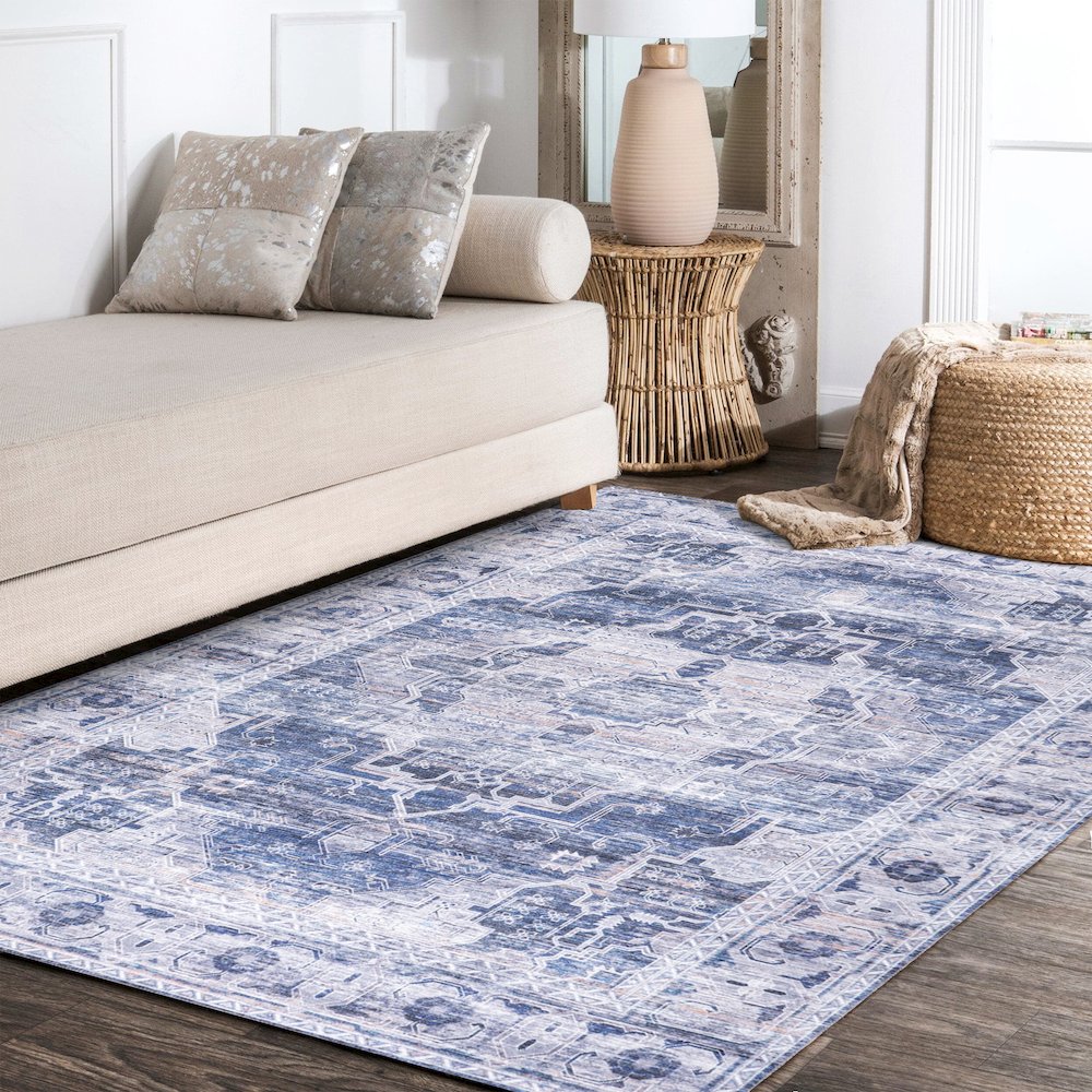 Alanya Ornate Medallion Washable Indoor/Outdoor Area Rug