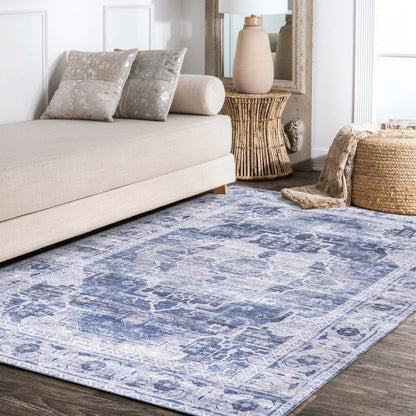 Alanya Ornate Medallion Washable Indoor/Outdoor Area Rug