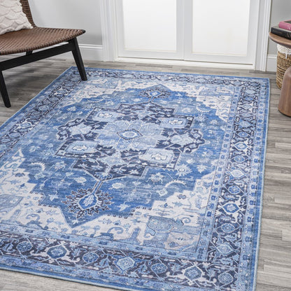 Maris Ornate Medallion Washable Indoor/Outdoor Area Rug