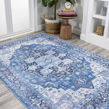 Maris Ornate Medallion Washable Indoor/Outdoor Area Rug