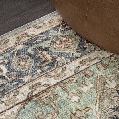 Maris Ornate Medallion Machine-Washable Area Rug