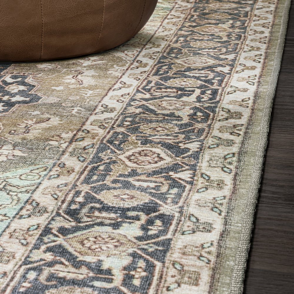 Maris Ornate Medallion Machine-Washable Area Rug