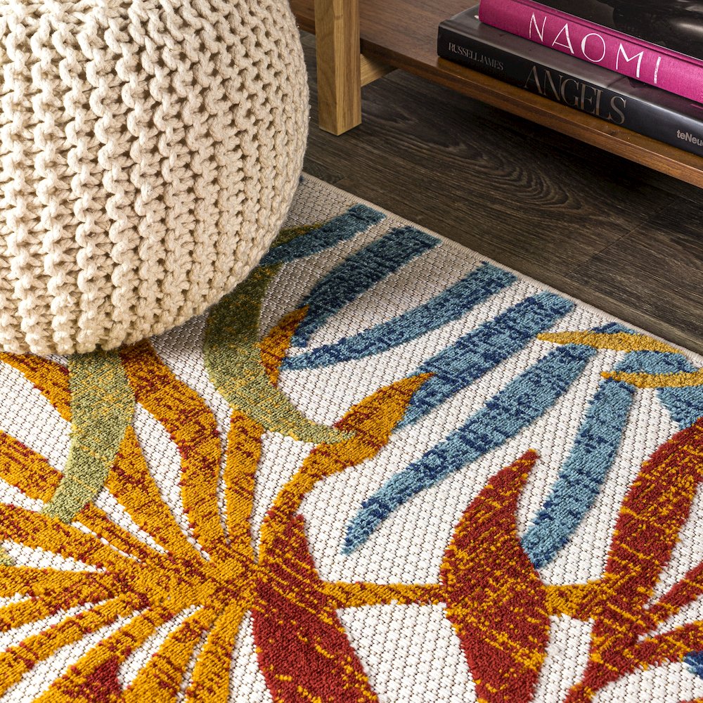 Tropics Palm Leaves Indoor/Outdoor Area Rug