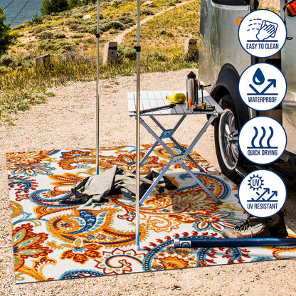 Gordes Paisley High-Low Indoor/Outdoor Area Rug