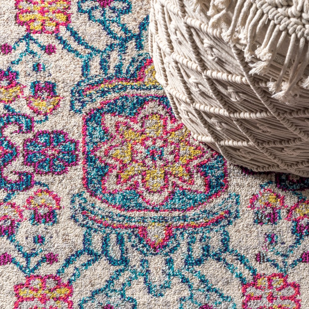 Kristina Bohemian Flair Boho Vintage Medallion Area Rug