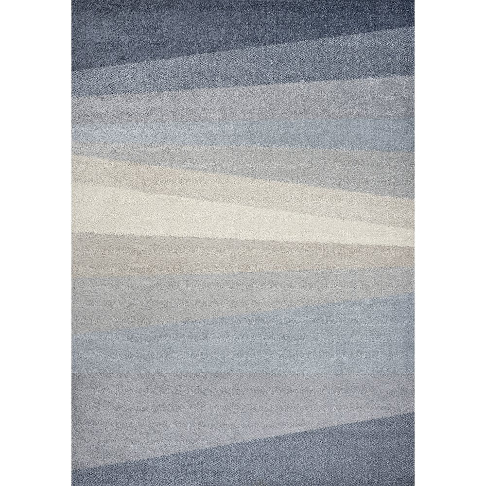 Prism Geometric Striped Blue/Cream/Gray 8 ft. x 10 ft. Area Rug