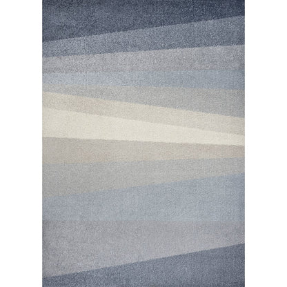 Prism Geometric Striped Blue/Cream/Gray 8 ft. x 10 ft. Area Rug