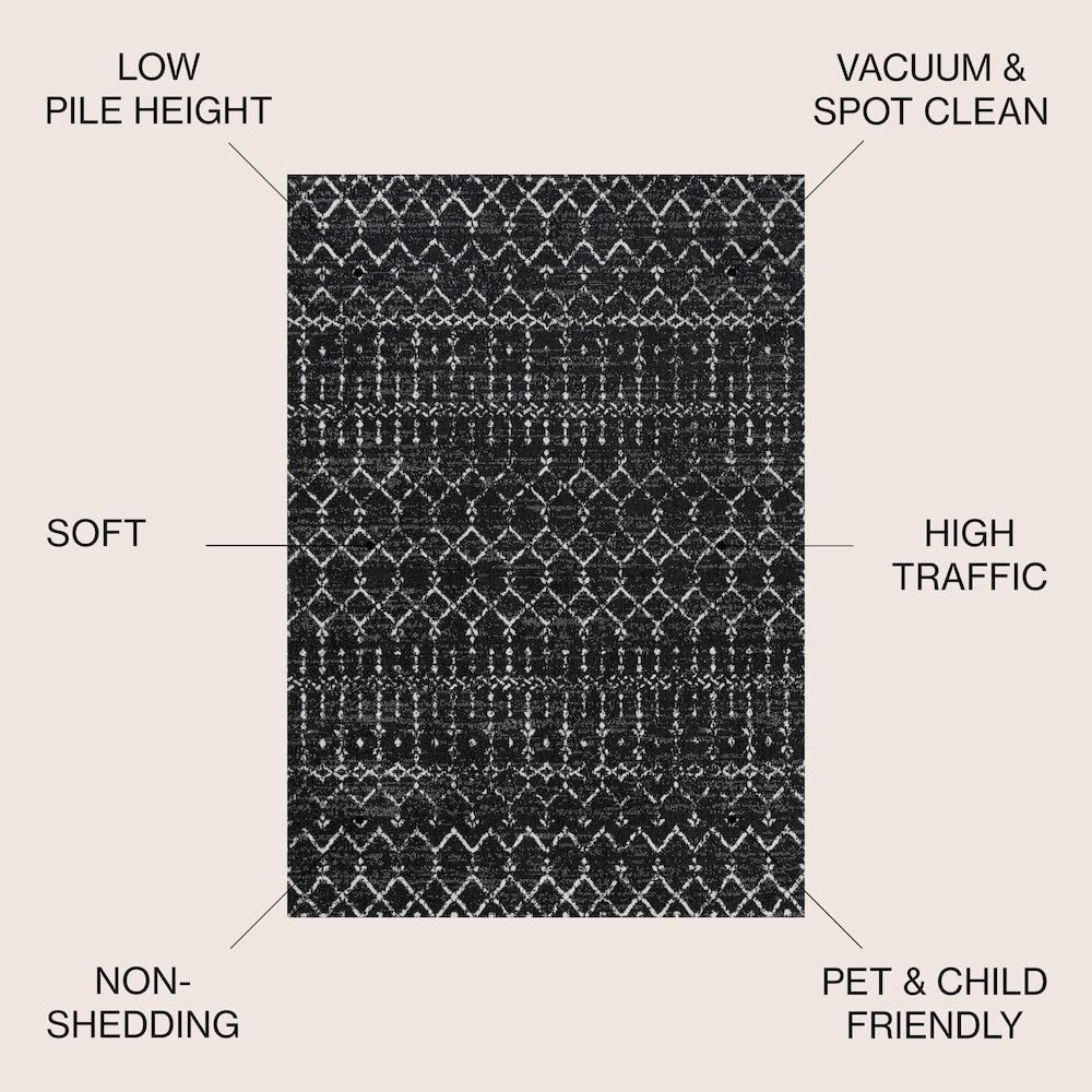 Moroccan HYPE Boho Vintage Diamond Area Rug