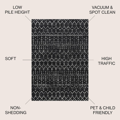 Moroccan HYPE Boho Vintage Diamond Area Rug