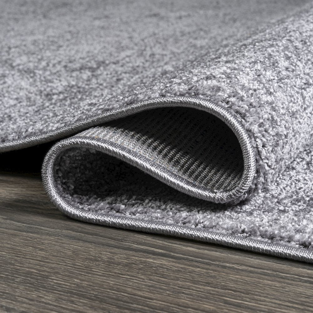 Haze Solid Low Pile Area Rug Gray