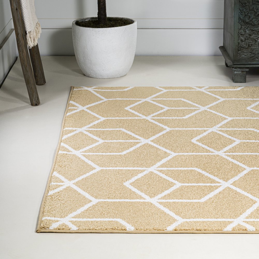 Haze Solid Low Pile Area Rug Red