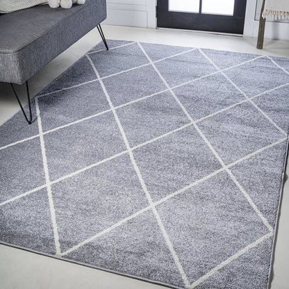 Cole Minimalist Diamond Trellis Area Rug