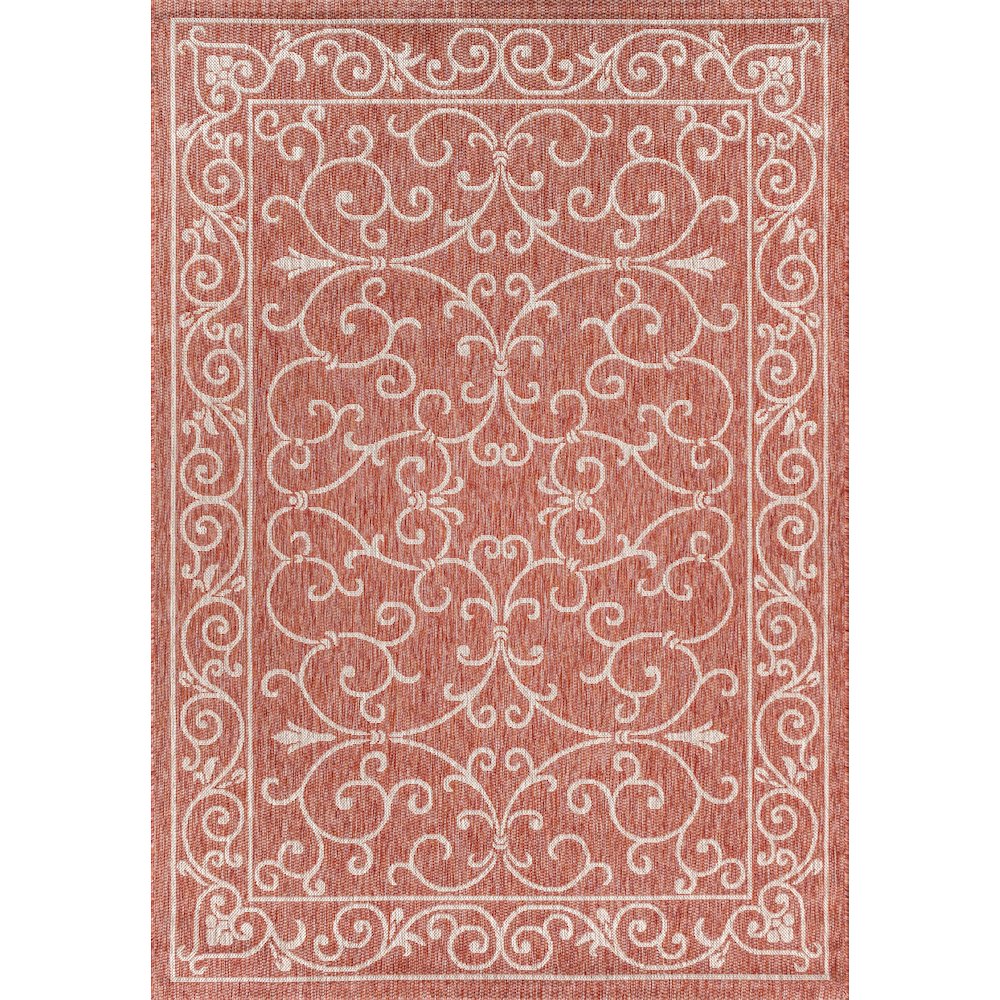 Charleston Vintage Filigree Textured Weave Indoor/Outdoor Area Rug