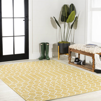 Ourika Moroccan Geometric Textured Weave Indoor/Outdoor Area Rug